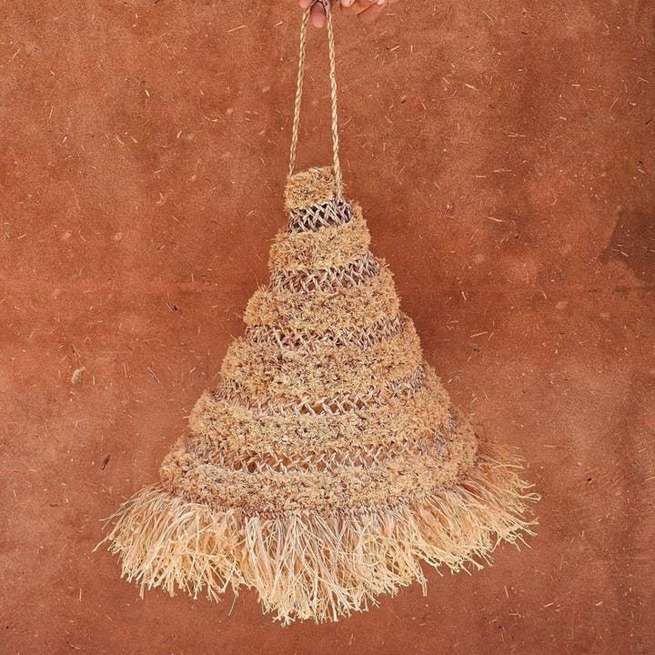 Melecraft - Wholesale Lampshade - Moroccan Straw and Raffia Pendant Light – Straw Lampshade7
