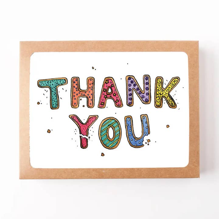 Conjunto em caixa de cookies de agradecimento por atacado de Semi Sweet Press