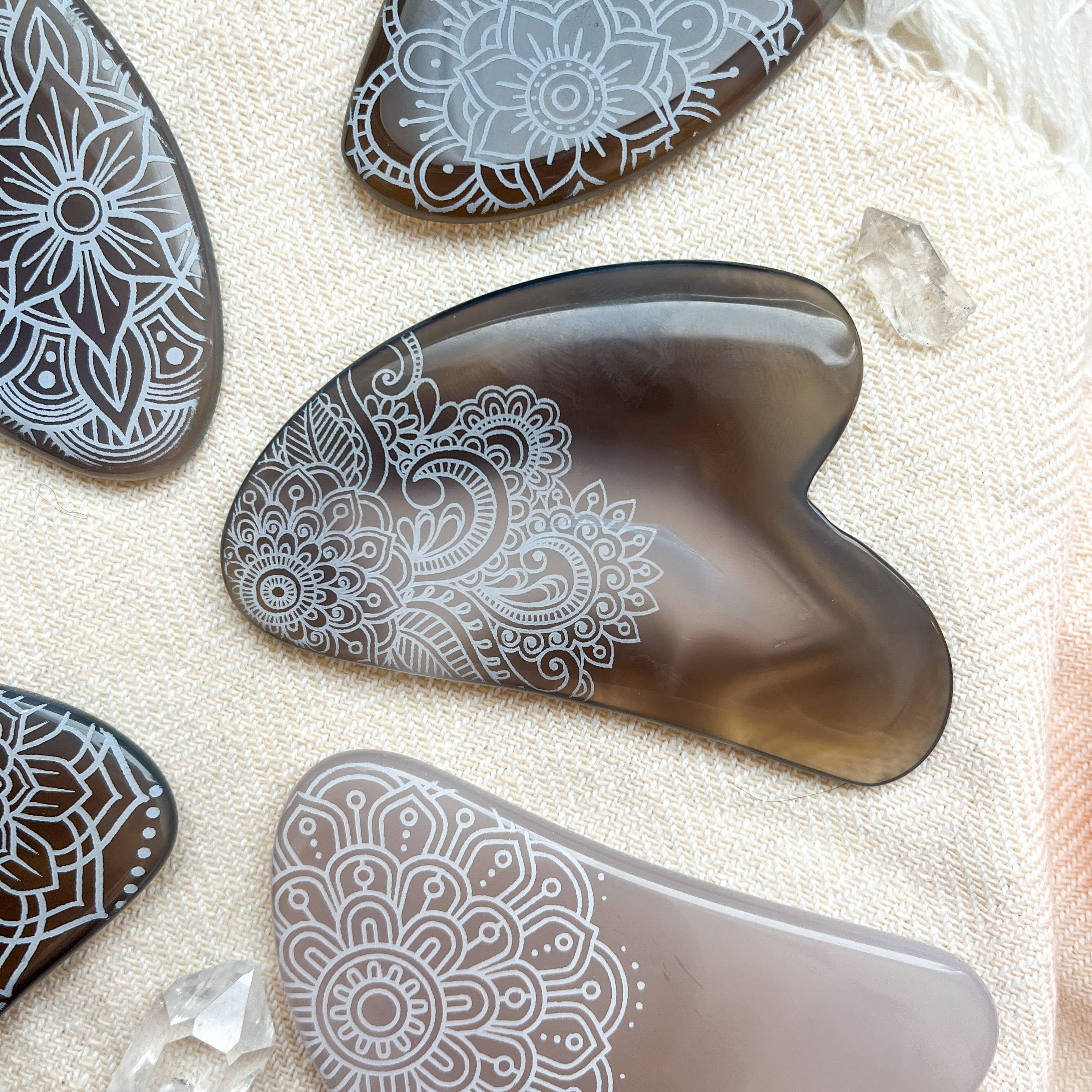 Fractalista Designs - Wholesale Gua Sha Tool - Agate Carnelian Gua Sha Stone Facial Massage Wand Spa Gift4