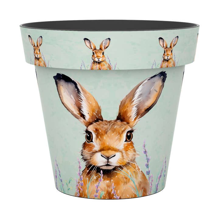 Vaso Zest, 15 cm, motivo: lepre per la vendita all'ingrosso da parte di CREEKWOOD GARDEN AND GIFT LTD