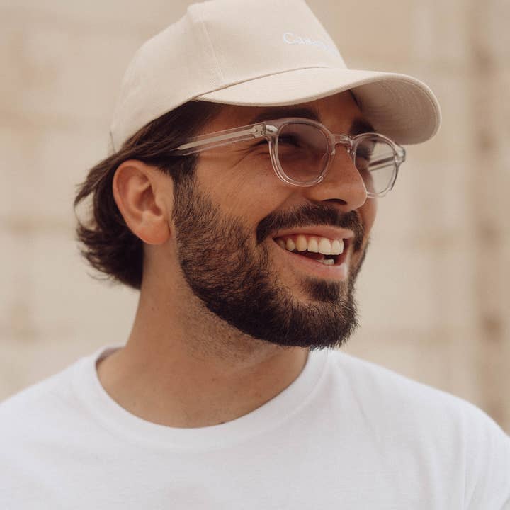 Un baiser français s'il vous plaît – Großhandel Basecap – Unisex – Beige Baumwollkappe für Herren4