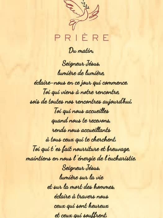 HOUTEN KAART OCHTENDGEBED voor wholesale door Hironwoods