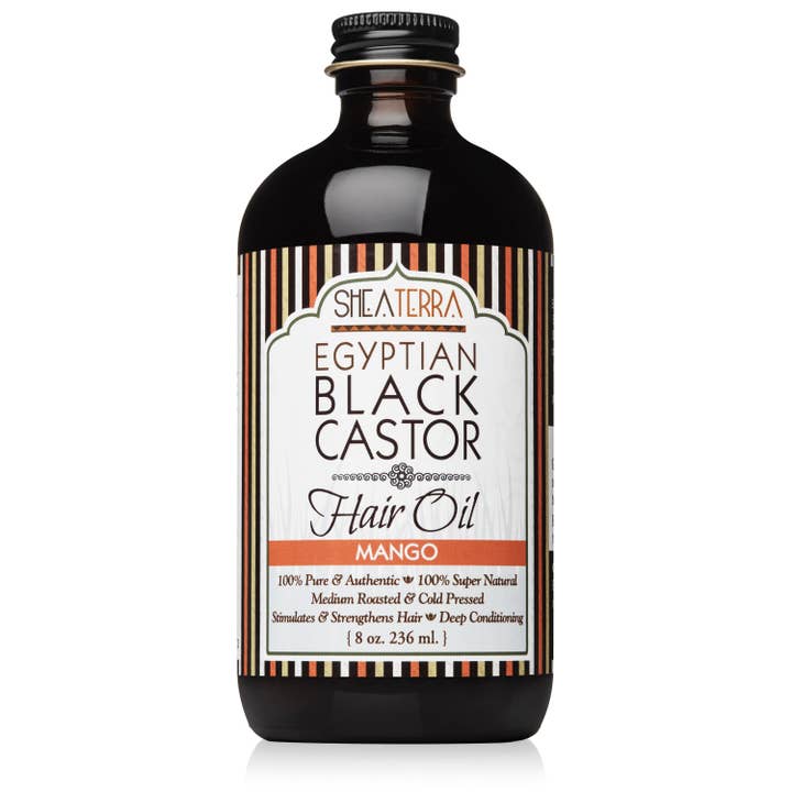 100% Pure Egyptian Black Castor Extra Virgin Oil MANGO for wholesale by Shea Terra Organics