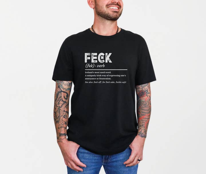 Stiles Tee Co. - Wholesale T-Shirt (Graphic) - Unisex - Feck Definition Shirt - Funny St. Patrick's Day Shamrock Tee
