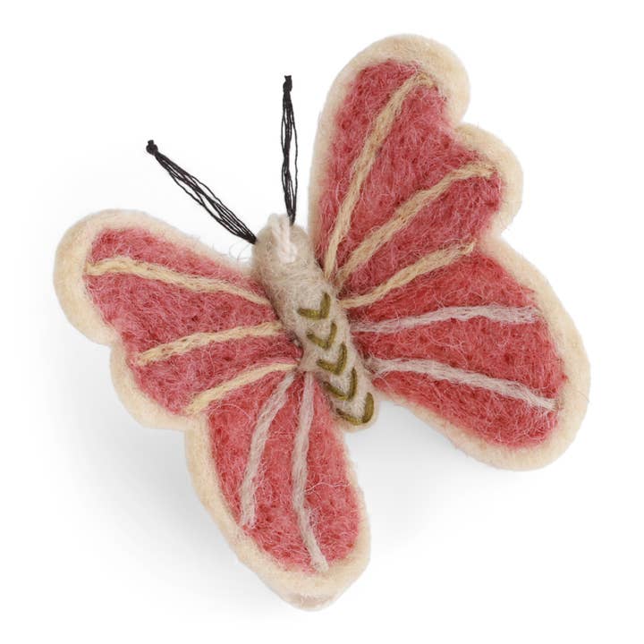 Gry and Sif - Wholesale Ornament - Butterfly - Dusty Red