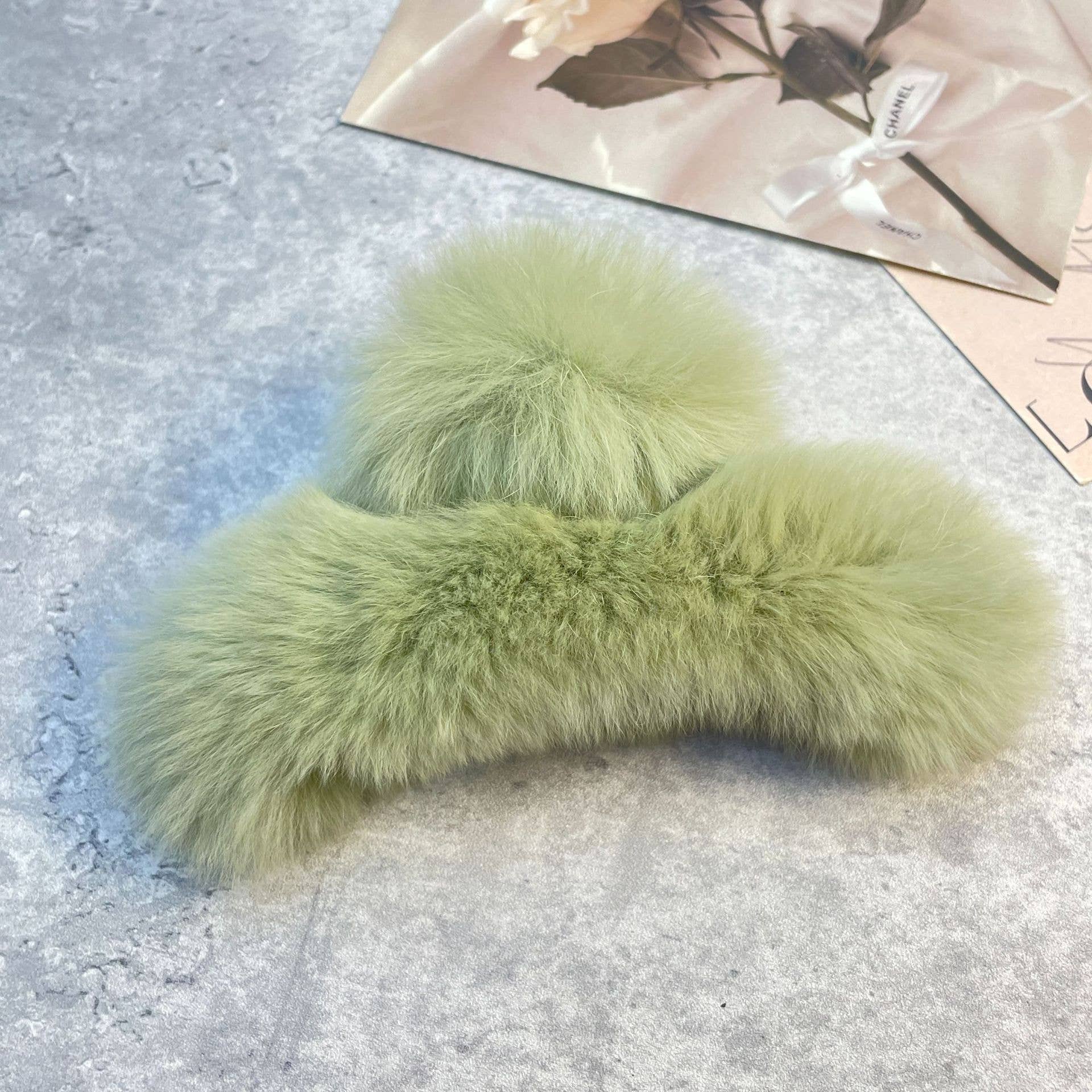 ACCITY - Wholesale Hair Clip - Women's - Rex Rabbit Fur Claws - Elegant Mixed Color Clips_CWASC159111