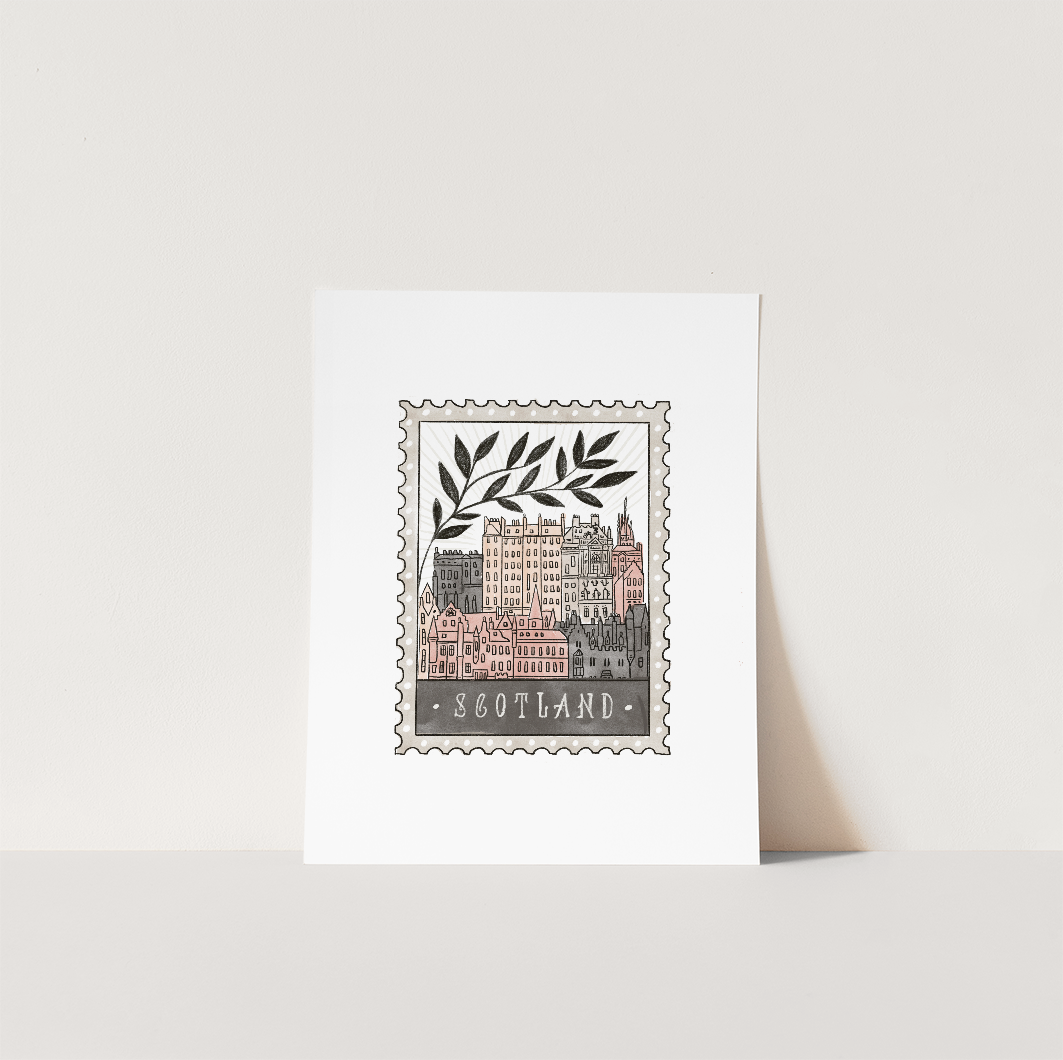 Juniper Press - Wholesale Art Print - Edinburgh Stamp Print0