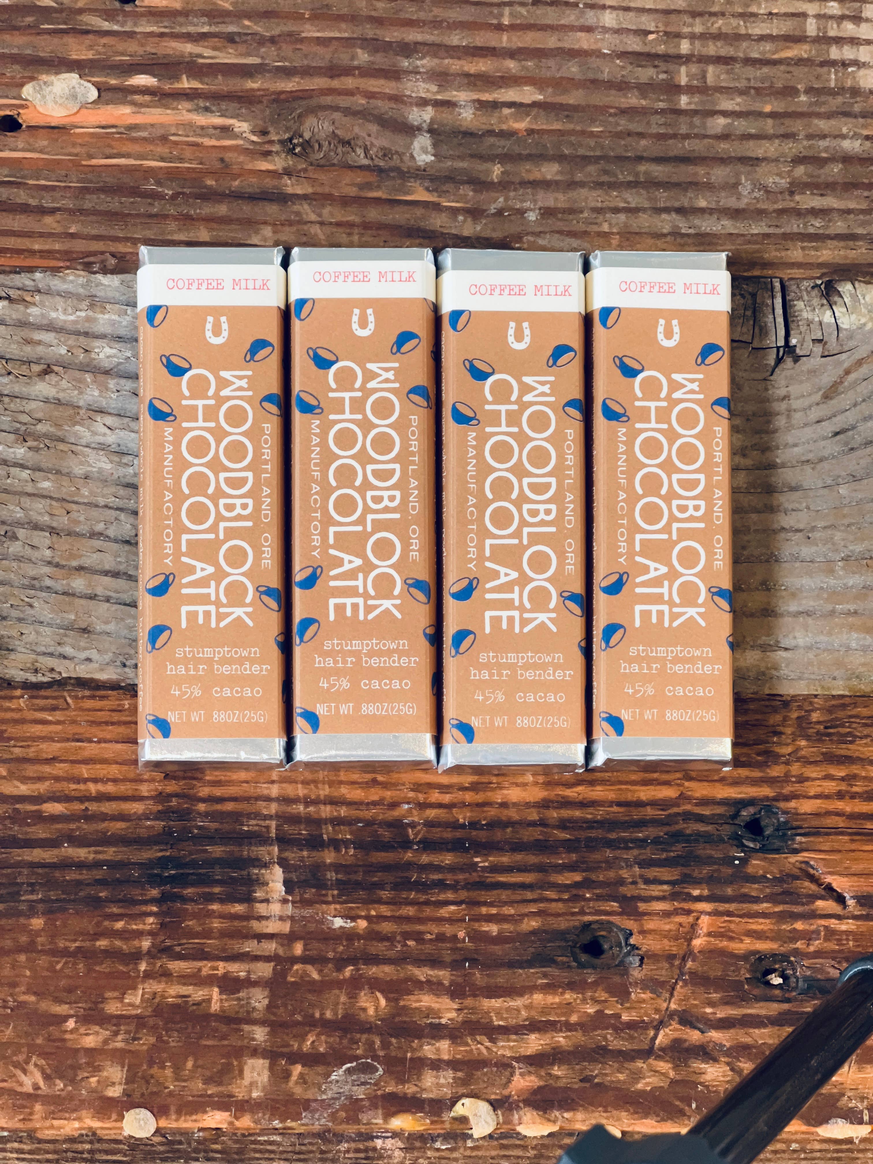 Woodblock Chocolate - Wholesale Chocolate Bar - Coffee Milk: 30 Bar Case1