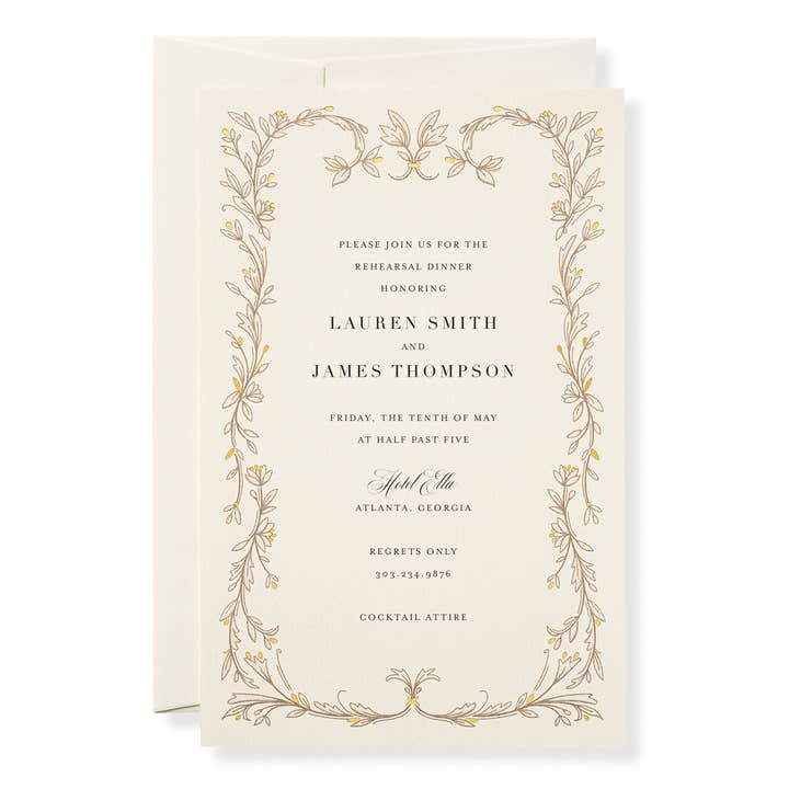 Ava in Stone Invitations for wholesale by Karen Adams Designs