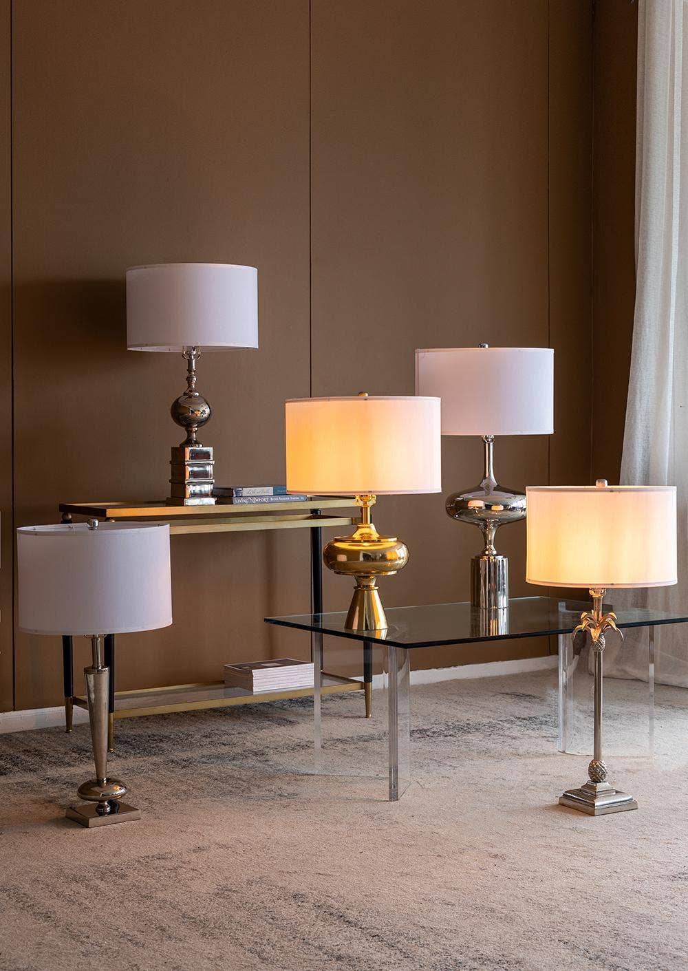 A&B Home Group Inc. - Wholesale Accent/Desk Lamp - D18x27.5" Aluminum Table Lamp - Gold/White13