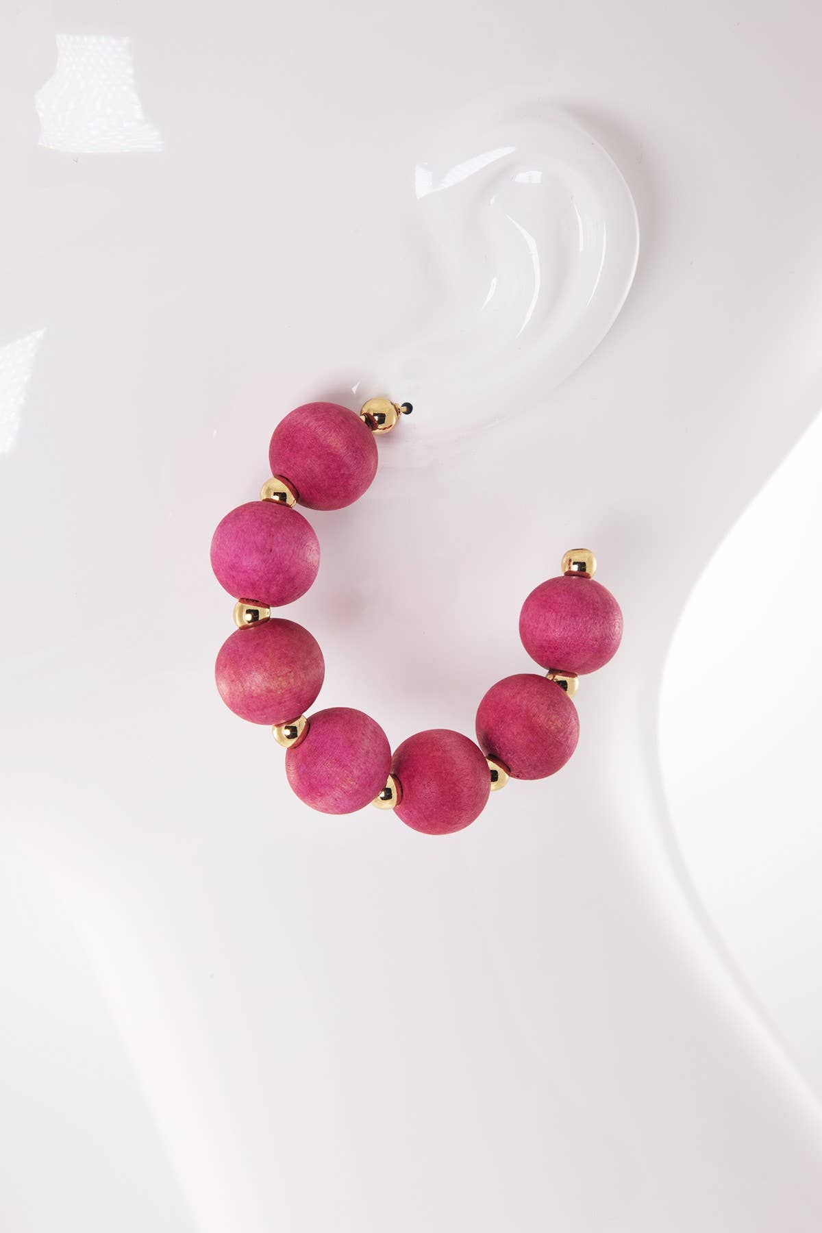 Urbanista - Wholesale Hoop Earrings - Beaded Open Hoop Earrings1