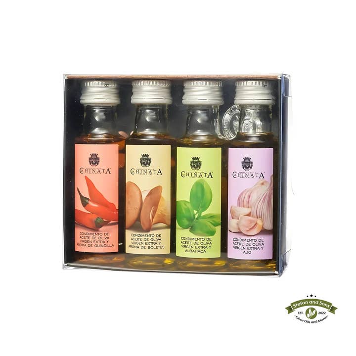 Stefan and Sons Import and Export LLC - Wholesale Olive Oil - La Chinata Flavored Olive Oil Gift Set — 4 Mini EVOOs