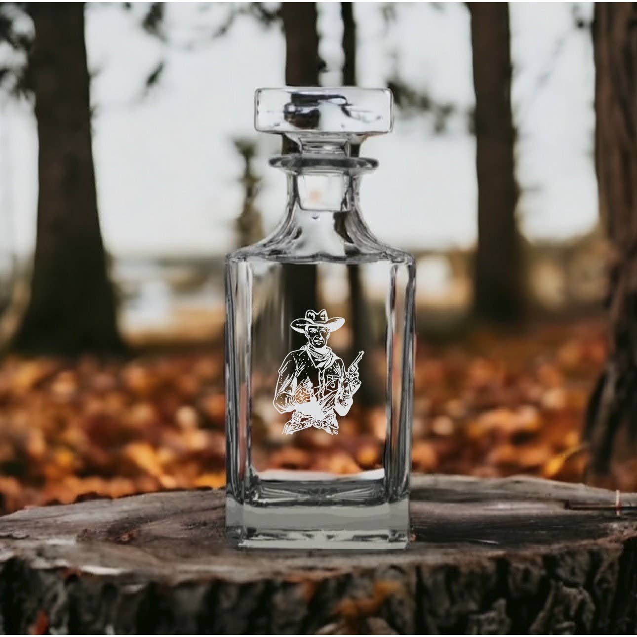 Texan Customs – wholesale Decanter – Cowboy Decanter 26oz Bourbon Whiskey Premium Glass