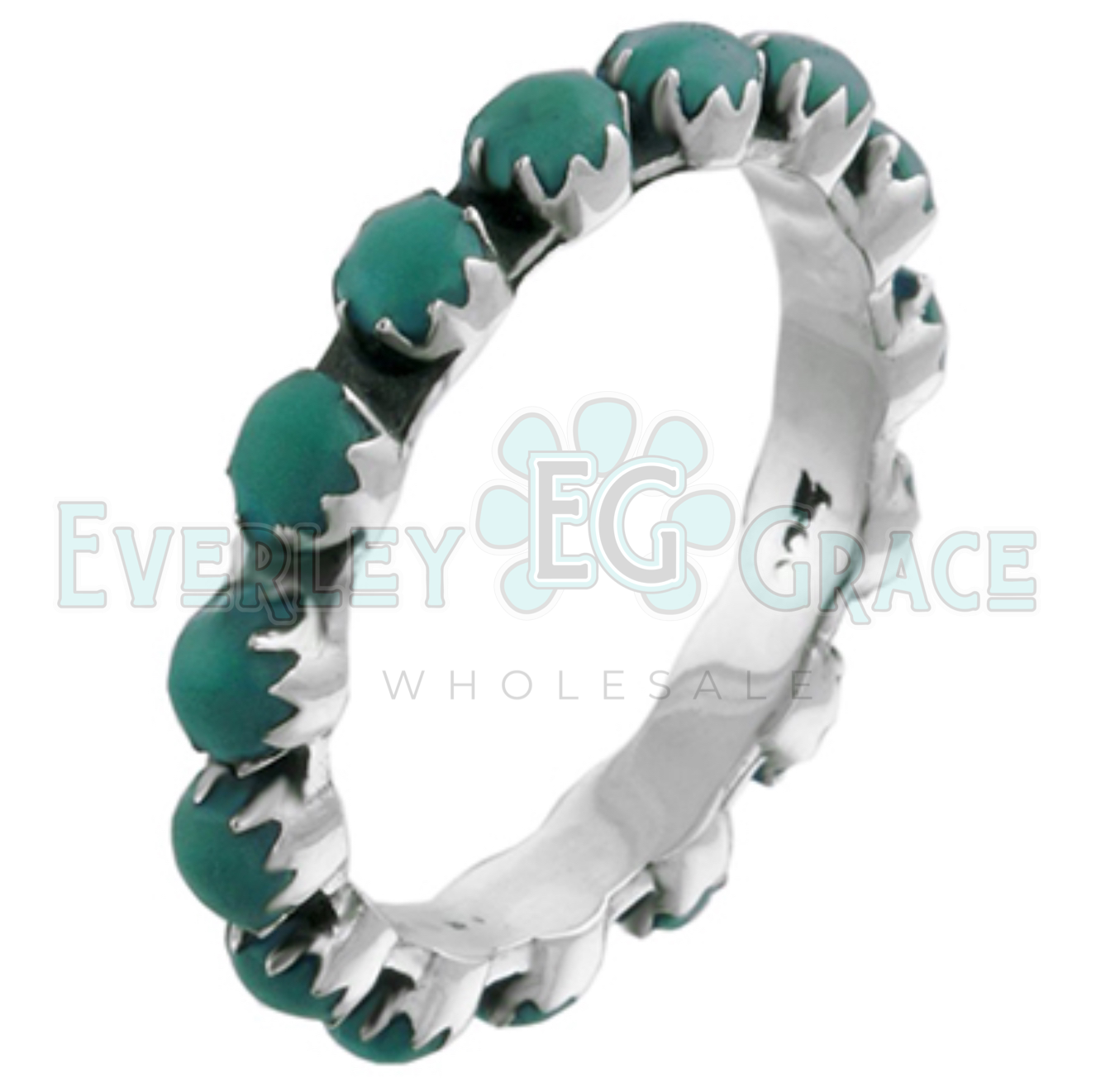 Everley Grace - Wholesale - Wholesale Band/Stacked Ring - TURQUOISE RIDGE ETERNITY RING1