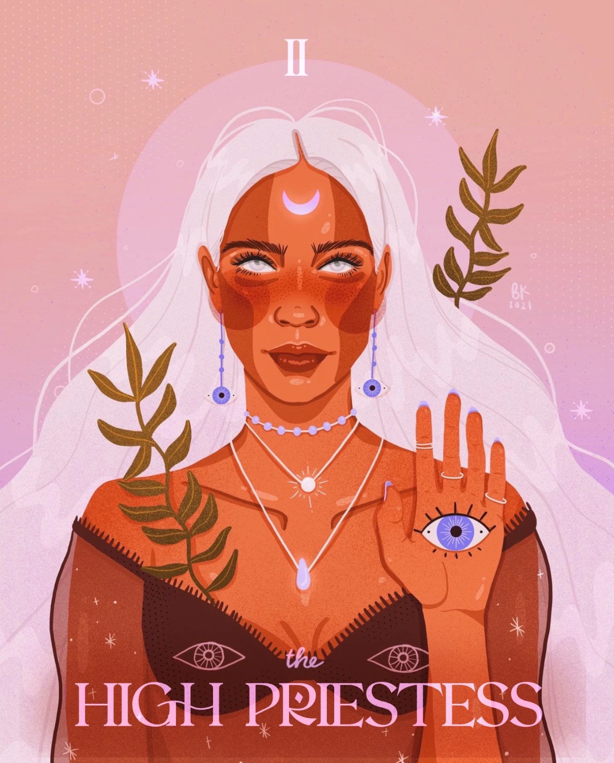 Brittany Keller Art – wholesale Konsttryck – Den översteprästinna Tarot Print0