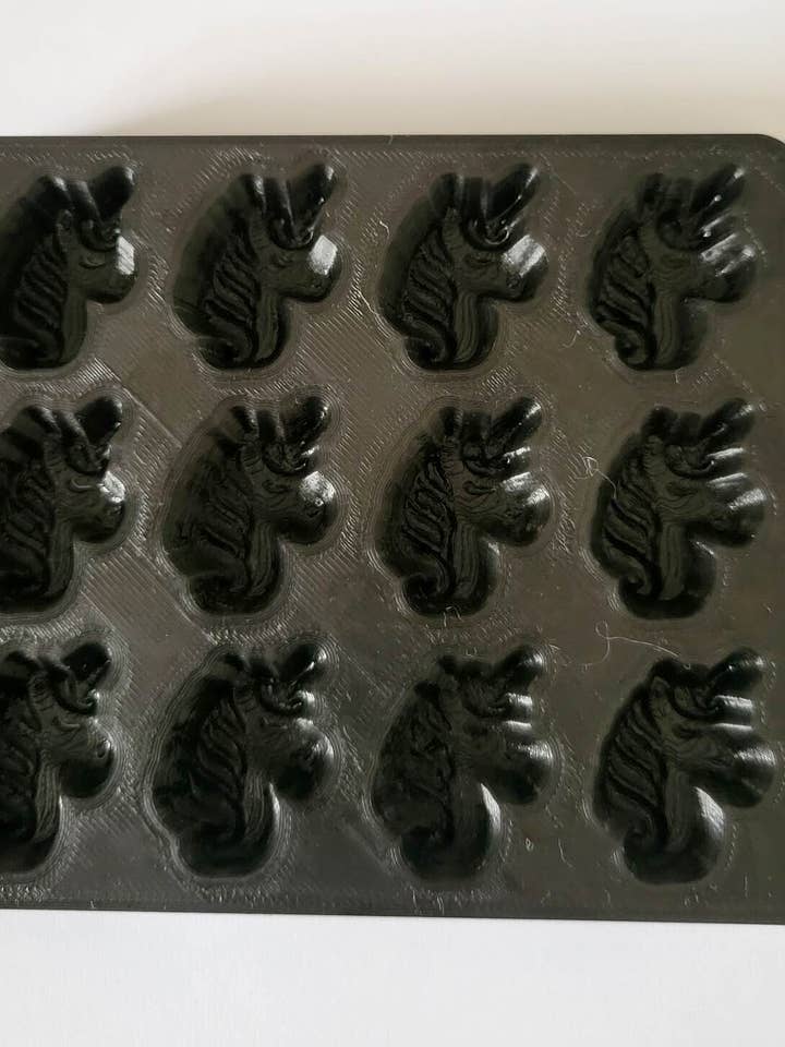 Micro Tray unicorns perfect for Bath Bombs 3d printed for wholesale by BBHP Moulds