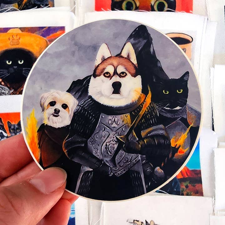 Knights Vinyl Sticker for wholesale by MeerCatArt
