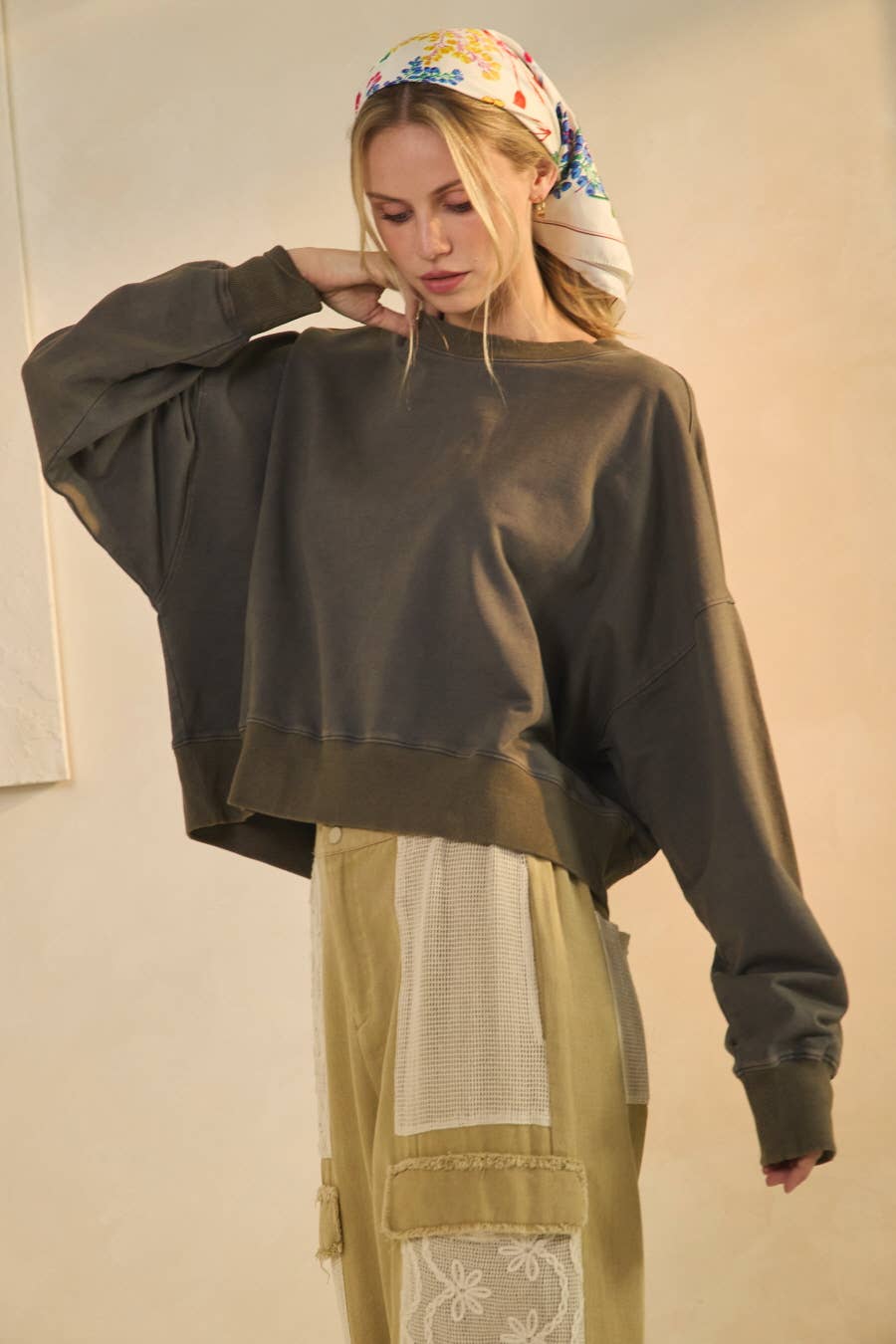 Oddi - Wholesale Pants - Women's - Plus Cargo-style Wide-leg Pants2