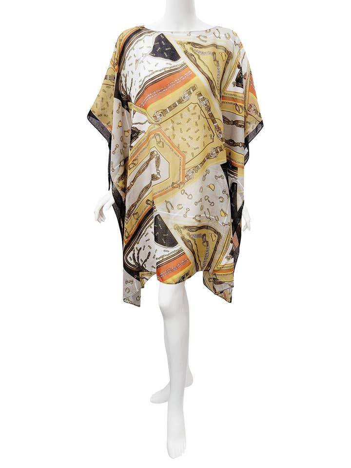 Capri Printed Cover-up Poncho for wholesale by Raj Trading & Imports (USA) Inc.