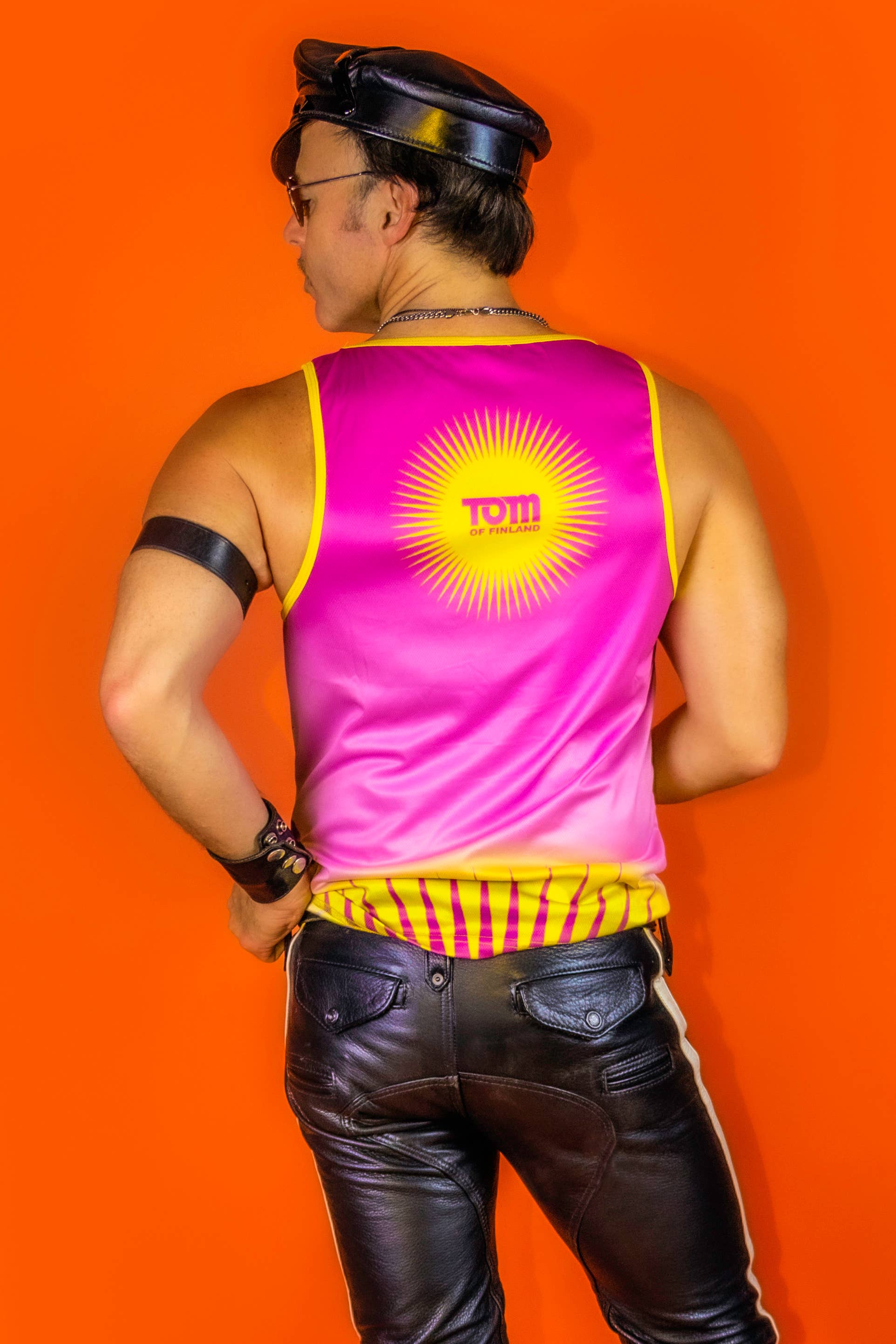 Peachy Kings / Kweer Cards - Wholesale Tank Top - Men's - Tom of Finland Mesh Tank Top — "Sir/Boy"1