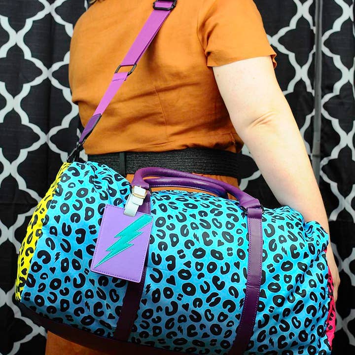 Betsy Dare - Wholesale Weekender bag – women's - Neon Leopard Print Heather Duffel1