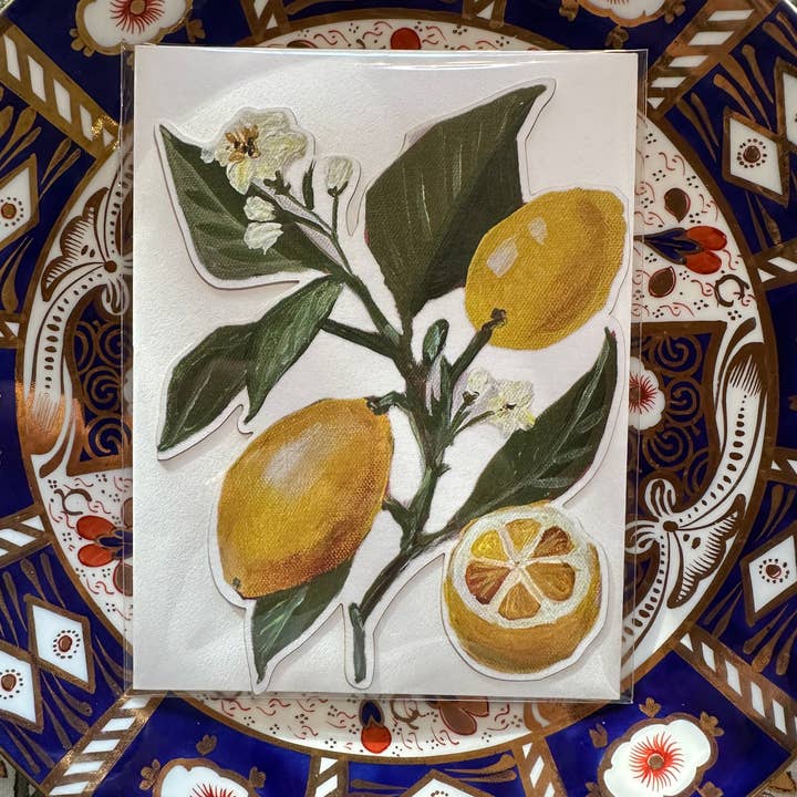 Carpe Diem Papers - Wholesale Everyday Greeting Card - Lemon Branch Fancy Die Cut Card