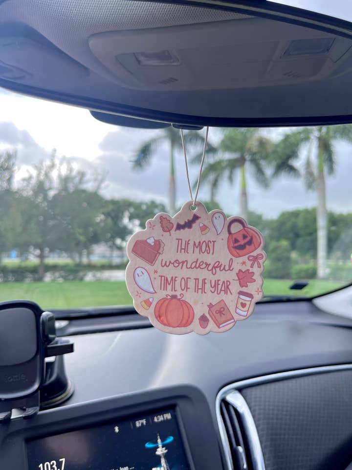 The Most Wonderful Time of the Year Car Air Freshener for wholesale by Illie Millie Designs