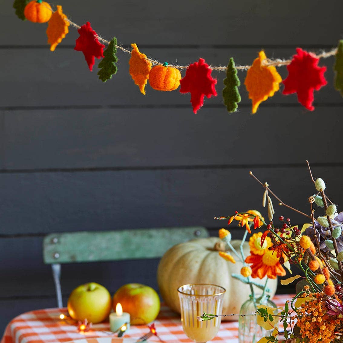 Talking Tables EU - Wholesale Bunting/Garland - Autumn Hues Felt Garland - 2m1
