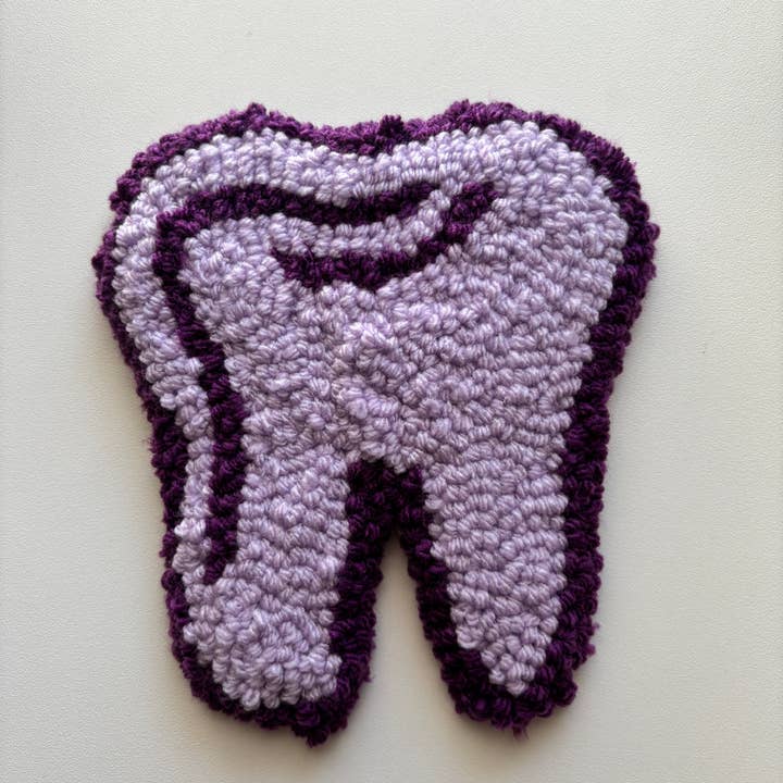 Coaster - Purple Tooth - Tufado à mão, Tapete de Caneca com Agulha Perfurada por atacado de The Wolfshop