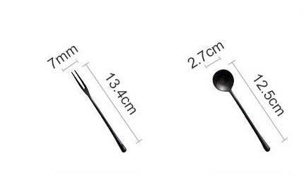 Gohobi （We cover U.S. import duties） - Wholesale Assorted Cutlery Set - Gohobi A Set of 5 Pieces Black Stonewashed Cutlery4