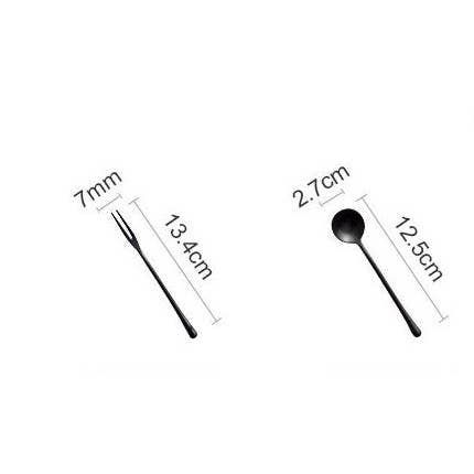 Gohobi (We cover U.S. import duties) - Wholesale Assorted Cutlery Set - Gohobi A Set of 5 Pieces Black Stonewashed Cutlery4