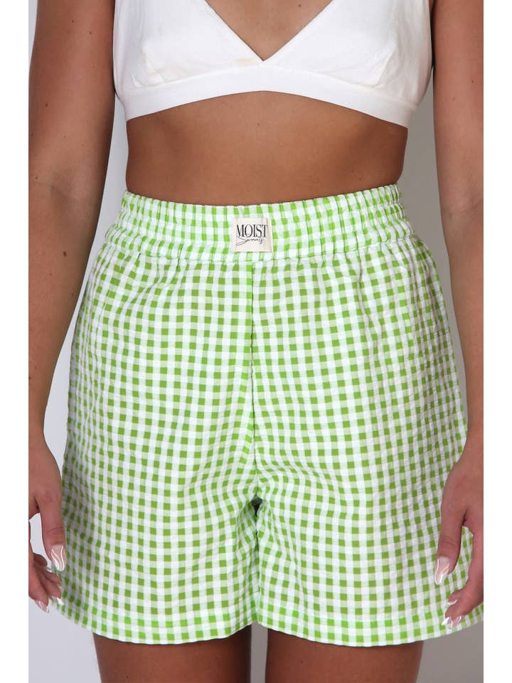 Moist Sweats – wholesale Shorts – Dam – Sheersucker kalsonger - Grön