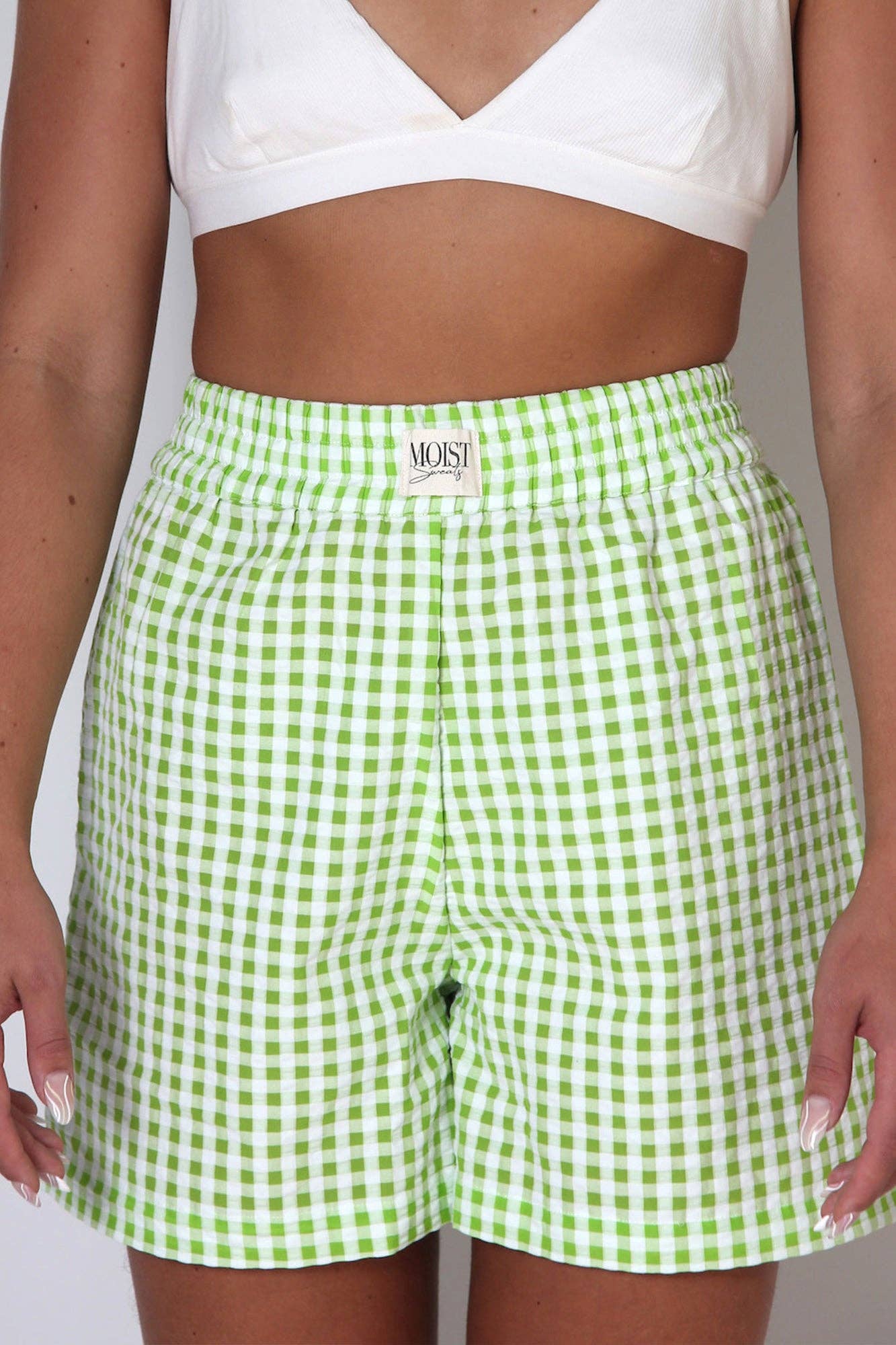 Moist Sweats – Großhandel Shorts – Damen – Sheersucker Slip - Grün