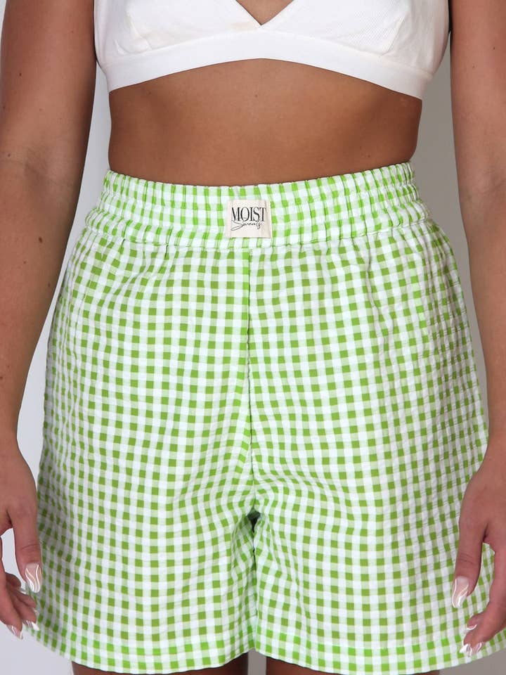 Sheersucker Briefs - Green for wholesale by Moist Sweats