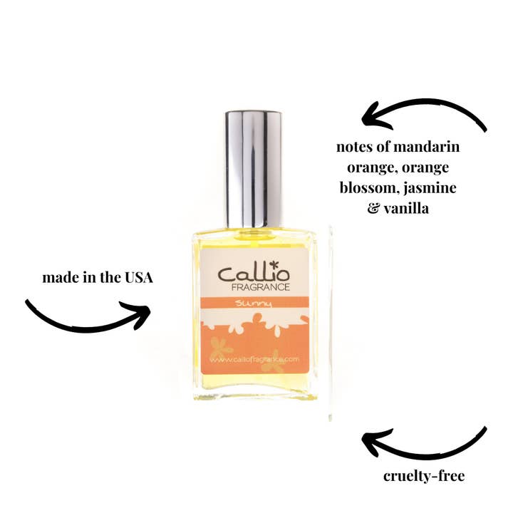 Callio Fragrance - Wholesale Perfume/Eau de Toilette - Sunny Perfume| orange, jasmine & vanilla| 1oz1