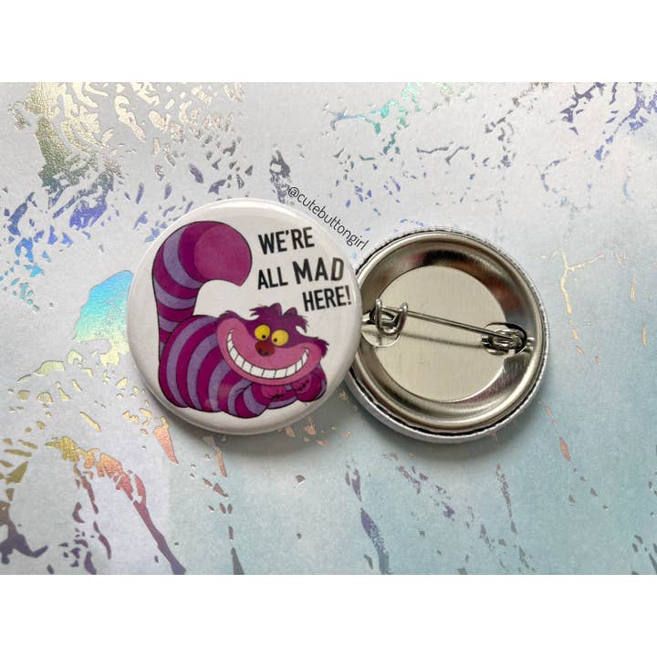 1,25 tum & 2,25 tum Vi är alla galna! för wholesale av Cute as a Button Girl