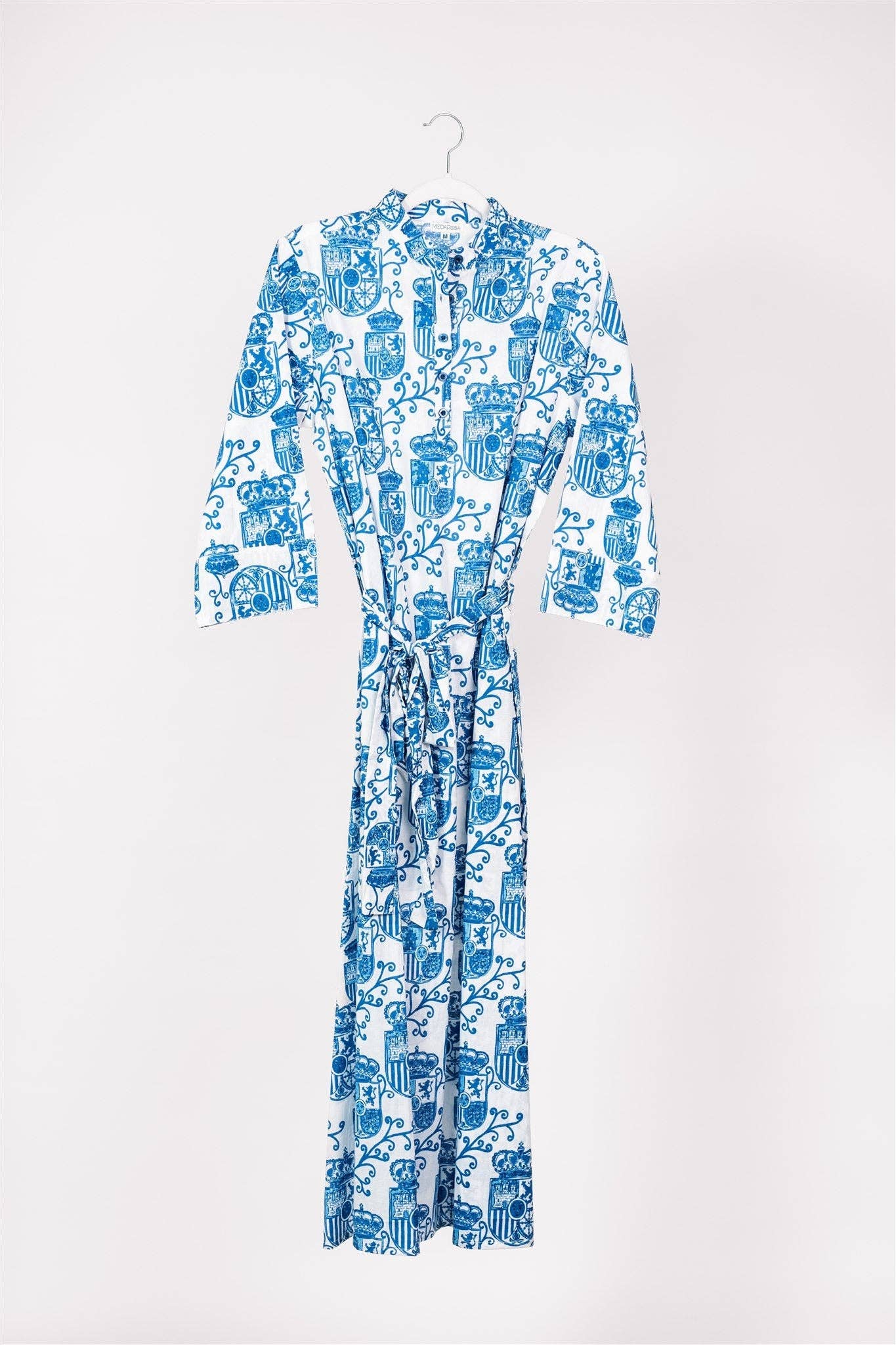 ModaPosa - Wholesale Dress - Women's - Elina Maxi Dress Alcazar de Sevilla White Blue Spring0