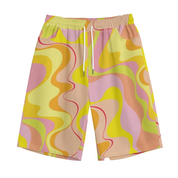 Cotton Drawstring Shorts Summerswirl for wholesale by Calabaza Textiles & Homewares