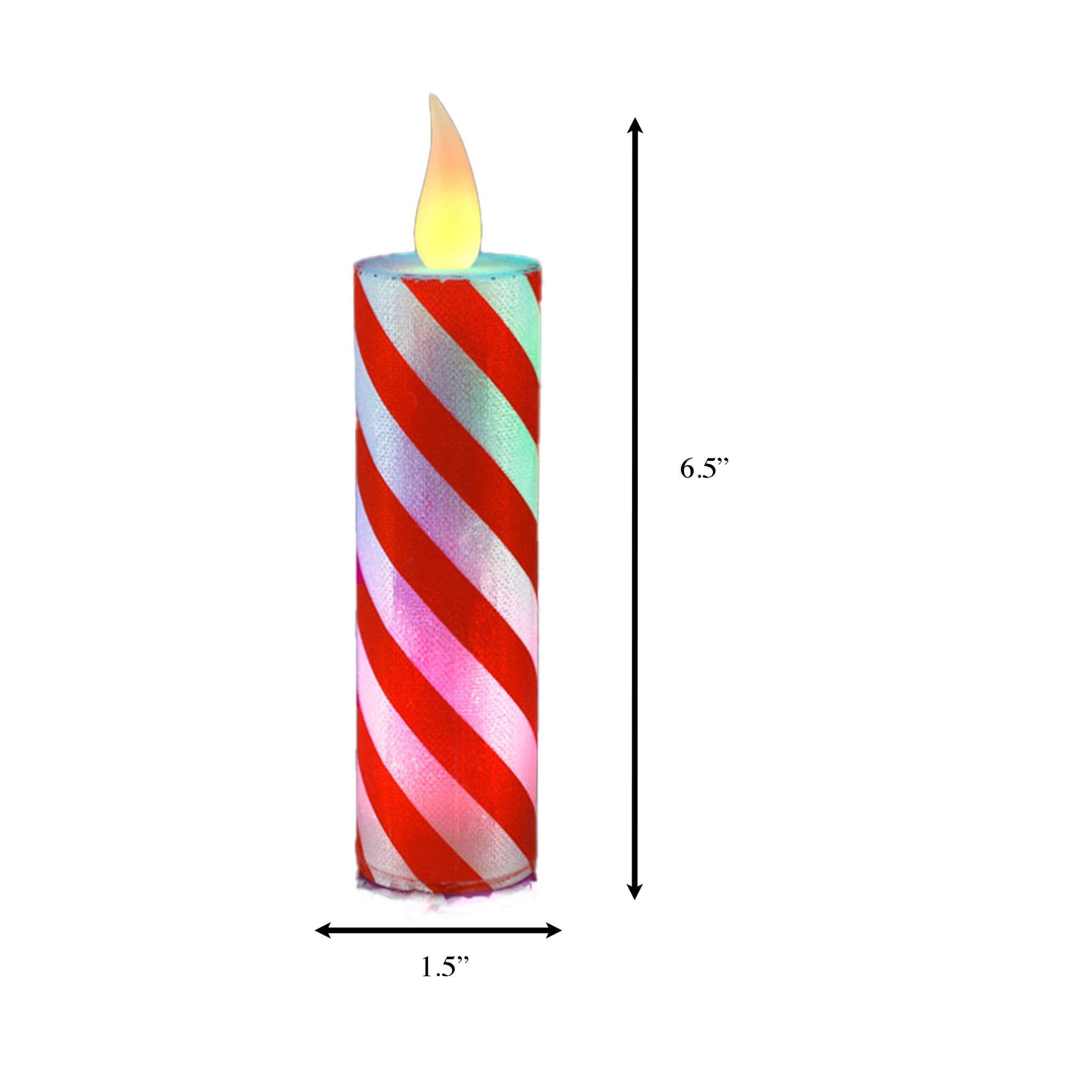 Blinkee.com, LLC - Wholesale Flameless Candle - Flameless Flickering Candy Cane Light-Up Christmas Candle1