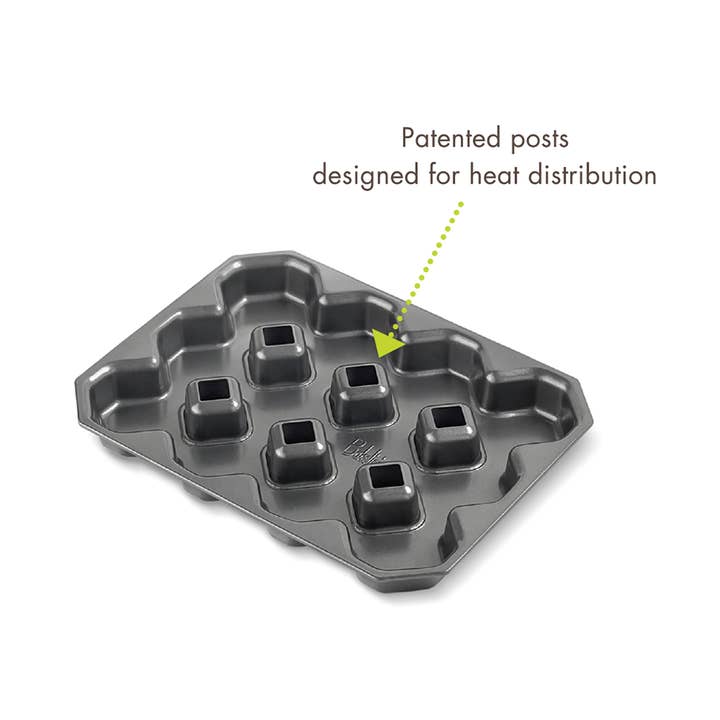 Fox Run Brands – Assadeira por atacado – Forma para Brownies Antiaderente Bakelicious Crispy Corner, Faz 125