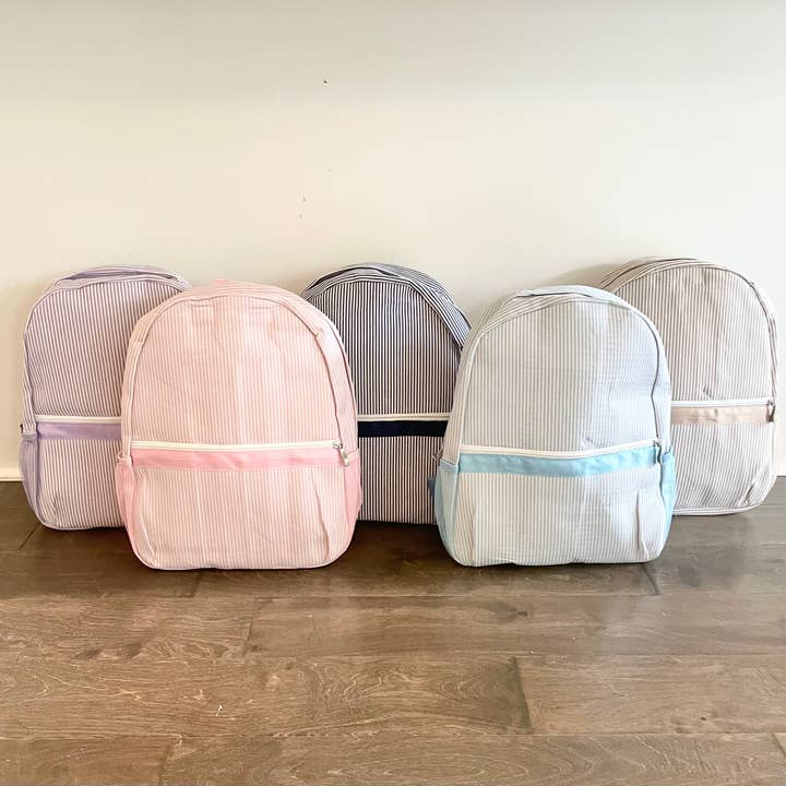Love That Cotton - Wholesale Backpack - Kids - Seersucker Backpack (Full Size)