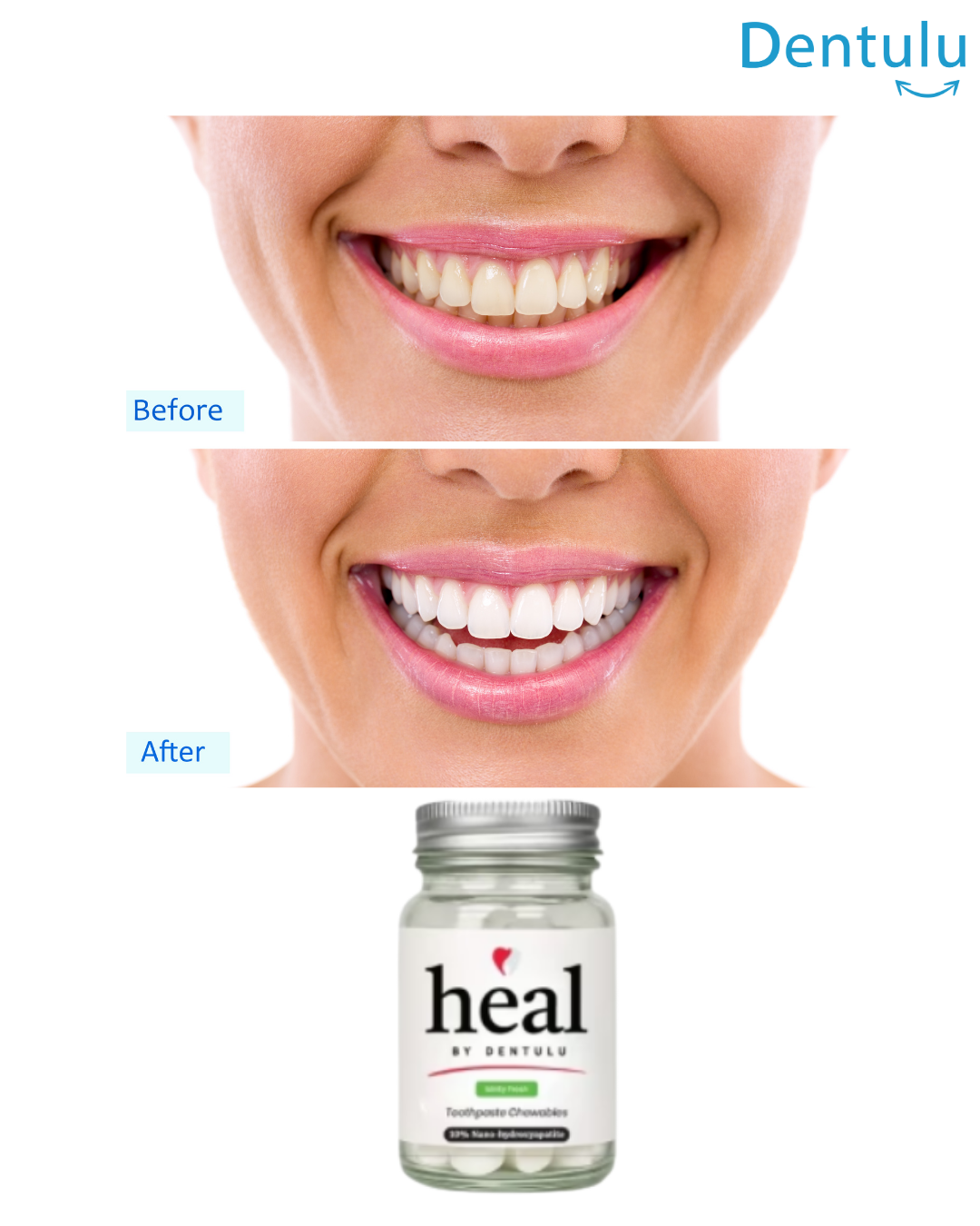 DENTULU - Wholesale Toothpaste - Heal- Toothpaste Chewable Bites - Minty Fresh5