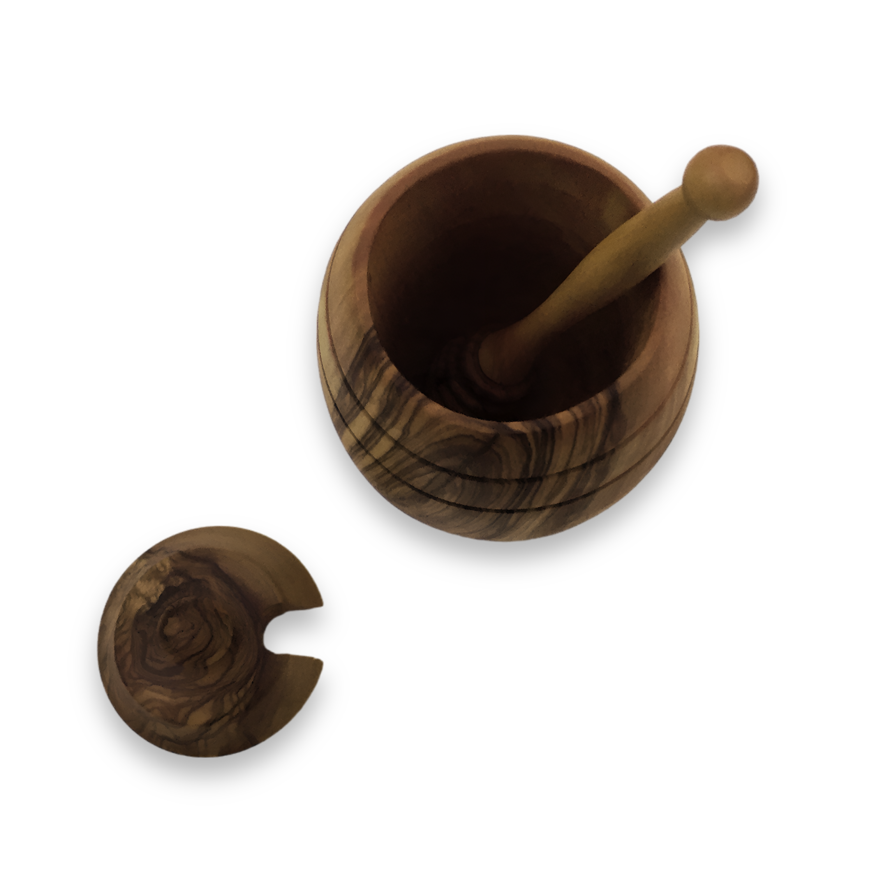 medina mood – wholesale Honungskruka – Honungsburk med lock och honungssked i olivträ3