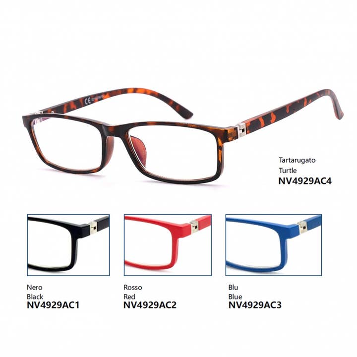 Pre-assembled reading glasses - Resin/Antiriflex - NV4929A for wholesale by NEW VISION MILANO SRL