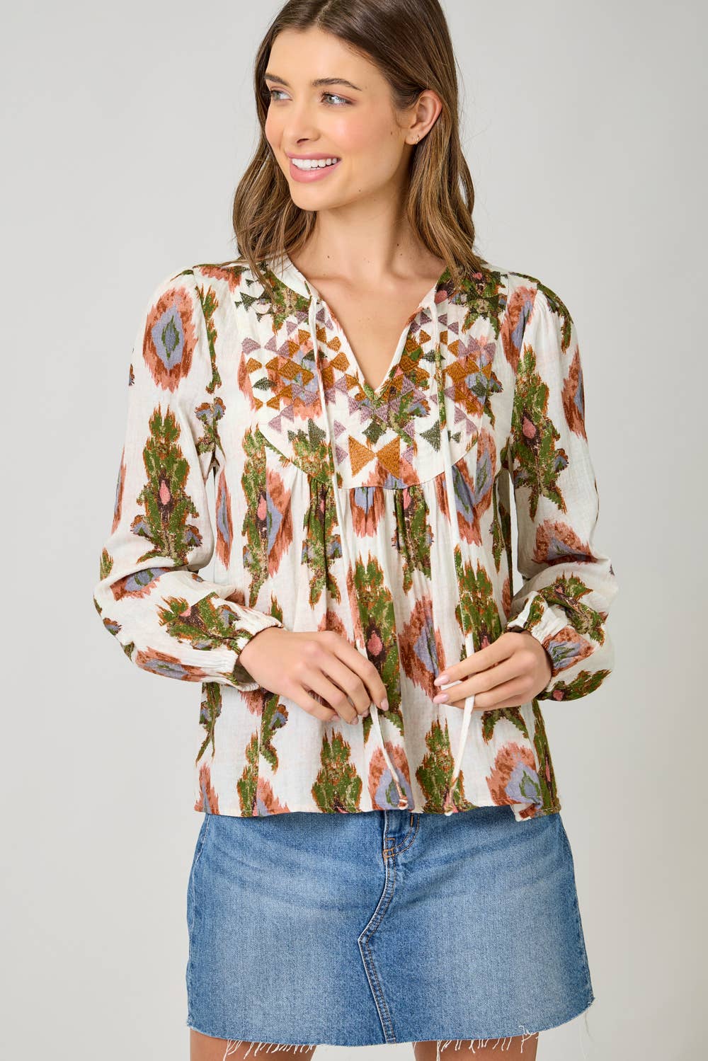 Mystree - Wholesale Blouse - Women's - 61311 Embroidery Yoke Peasant Top 14