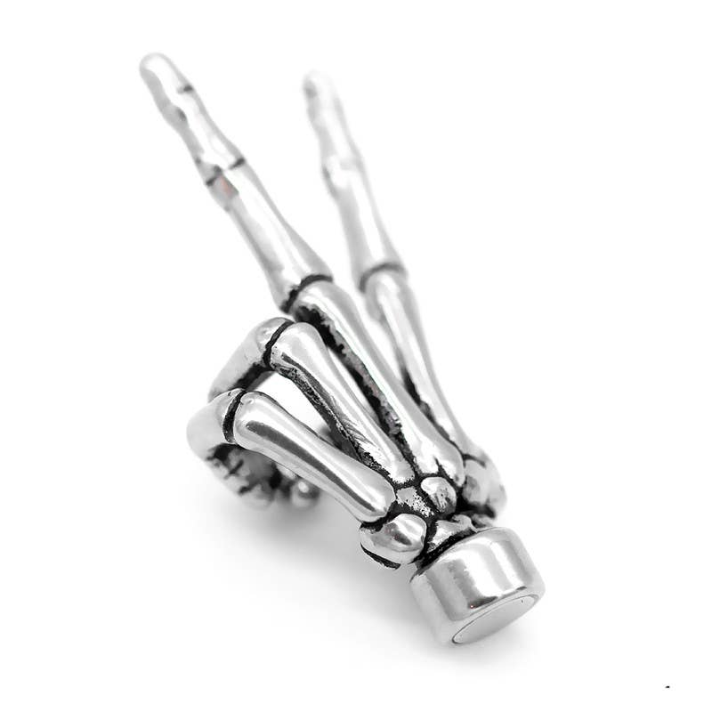 Controse – wholesale Pendant/charm necklace – Undying Peace Skeleton Hand Necklace With Magnetic Ornament4