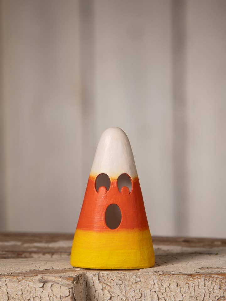 Surprised Candy Corn Luminary for wholesale by Bethany Lowe Designs