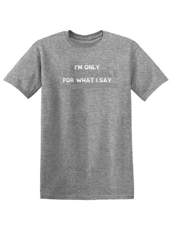 Feelin Good Tees - Wholesale Screen Printed T-Shirt - Unisex - I'm Only Responsible For What I Say14