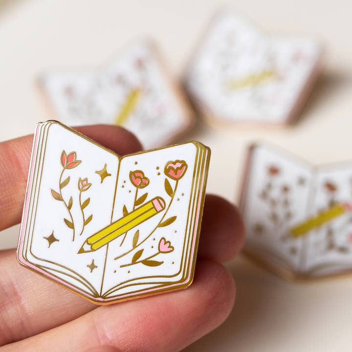 Emmeline Illustration - Wholesale Lapel Pin/Button - Sketchbook ✏️📚 Enamel Pin Badge