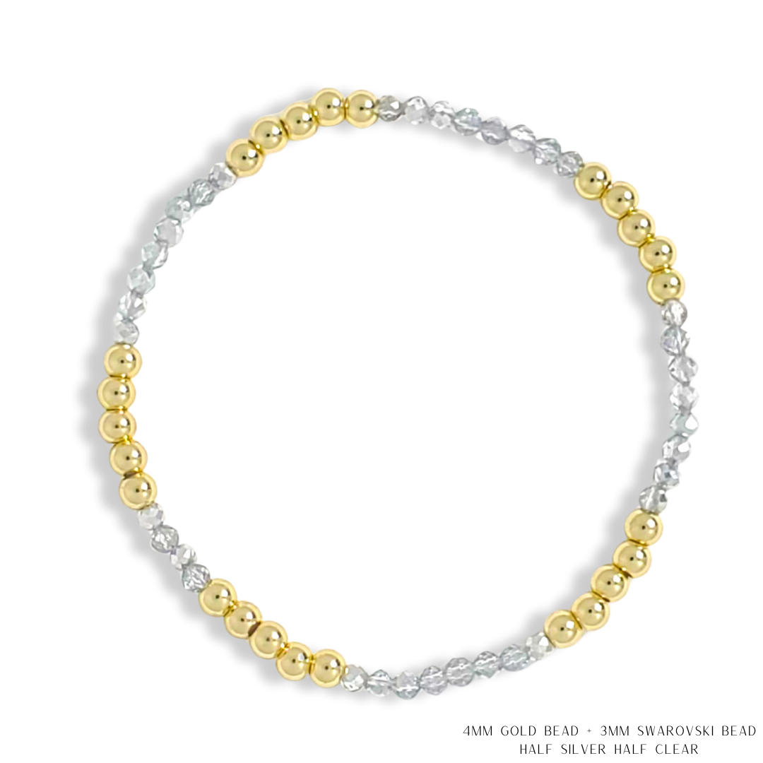 Savvy Bling - Vendita all'ingrosso Bracciale con perline - Bracciale con Perline in Oro e Cristalli Swarovski - Più Colori22